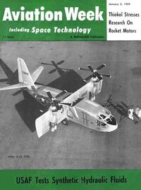 Aviation Week & Space Technology January 1959 Magazine Back Copies Magizines Mags