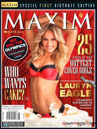Maxim Australia # 13, August 2012 Magazine Back Copies Magizines Mags