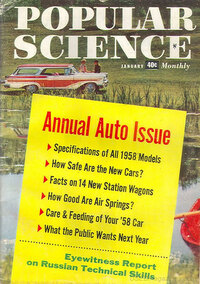 Popular Science January 1958 Magazine Back Copies Magizines Mags