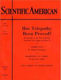 Scientific American July 1933 Magazine Back Copies Magizines Mags