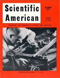 Scientific American October 1943 Magazine Back Copies Magizines Mags