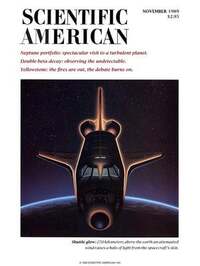 Scientific American November 1989 Magazine Back Copies Magizines Mags
