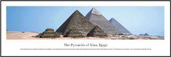 Poster if the Pyramids of Giza in Egypt