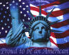 Buy Poster of the Statue of Liberty Called "Proud to be an American" at Wonderclub