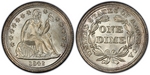 U.S. 10-cent Dime 1842 Coin