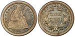 U.S. 10-cent Dime 1845 Coin