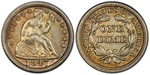 U.S. 10-cent Dime 1847 Coin