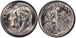 U.S. 10-cent Dime 1991 Coin
