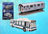 3d puzzle, puzz3d metropolitan transportation authority subway car and bus, 36 pieces, 3d puzzle, sm