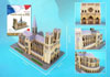 notre dame cathedral, 74 pieces, jigsaw puzzle in three dimensions by daron cubicfun puzz3d