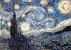 van gogh starry night, photomosaic jigsaw puzzle, silvers