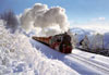 1000 pieces jigsaw puzzle by castorland, steam railway in winter
