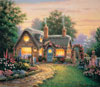 clementoni jigsaw puzzle, richard burns artwork cottage at sunset, 1000pieces puzzle