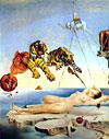 Dream Caused by the Flight of a Bumblebee around a Pomegranate a Second Before Awakening, salvador d