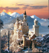jigsaw puzzle of newschwanstein castle, clementoni, 1500 pieces puzzle of castles