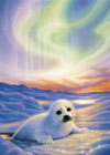 art of kirk reinert seal cub under aurora borealis clementoni 1000 piece jigsaw puzzle high color co