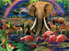clementoni jigsaw puzzle, 1000 pieces, paintin of an african savannah by howard robinson clementoni