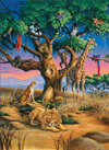 Clementoni JigsawPuzzle 1000 pieces African Wildlife beautiful colors panoramic 39233