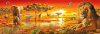 clementoni jigsaw puzzle, 1000 pieces, paintin of an african savannah by adrian chesterman clementon