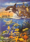 Water Ballet painting of undersea life by educa made in spain 1000 piece jigsaw puzzle