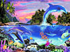 meikle john graphics paiting of dolphins glow in the dark jigsaw puzzle fx schmid german engineered