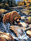 jigsaw puzzle of a grizzly bear, linda picken painting puzzle, 2000 pieces