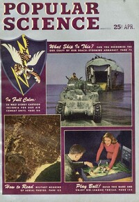 Popular Science April 1944 Magazine Back Copies Magizines Mags