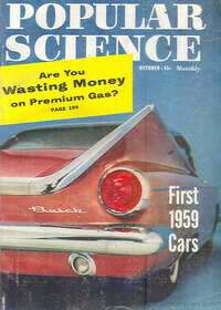 Popular Science October 1958 Magazine Back Copies Magizines Mags