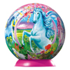 3d jigsaw puzzleball of unicorns on a 9 inch spherical globe showpiece collectable ball