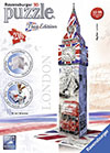 big ben flag edition 3d puzzle by ravensburger, 3diemnsional jigsaw puzzle, 216 pieces, 16inches