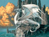 Dragon white fantasy artwork ciruelo cabral jigsawpuzzle by Ravensberger Games 2007