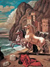 Giorgio de Chirico's surrealist painting 2 horses on a beach 1000 piece jigsawpuzzle by Ravensburger