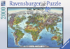 Ravensburger Puzzle # 166831 World Map JigsawPuzzle with Country Flags