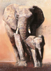 Ravesburger JigsawPuzzle 1000 pieces elephant family beautiful brown tones 190027