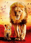 Ravesburger JigsawPuzzle 1000 pieces baby lion cubs first steps with dad 190515