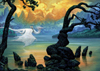 Dragon Rider fantasy artwork ciruelo cabral jigsawpuzzle by Ravensberger Games 2011 # 191185