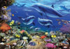 Family of Dolphins Artistic Illustration 1000 Piece Jigsaw Puzzle by Ravensburger Puzzles Germany