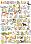 101 Cats & 1 Mouse 1000 Piece Jigsaw Puzzle made by Ravensburger JigsawPuzzles Europe