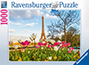 paris eiffel tower tulips jigsaw puzzle, ravensburger, 1000 pieces, david stern
