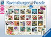 Vintage Postage Stamps mosaic by finchley paper arts 1000 Piece Puzzle by RavensburgerJigsawPuzzles