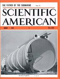 Scientific American March 1943 Magazine Back Copies Magizines Mags