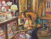 learning to sew painted by susan brabeau 1000 piece jigsaw puzzle manufactured by suns out