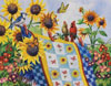 Meeting at the Clothesline painted by Nancy Wernersbach 1000 piece jigsaw puzzle manufactured by sun