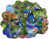 Proud Peacock painted by Lori Schory 1000 piece jigsaw puzzle manufactured by suns out