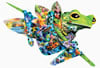 Paradise Frogs painted by Lori Schory 1000 piece shaped jigsaw puzzle manufactured by suns out