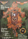 3 dimesnional puzzle clock that really works super 3-d puzzel blackforest clock includes quartz mech