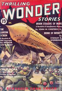 Thrilling Wonder Stories December 1936 Magazine Back Copies Magizines Mags