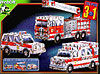 ambulance police jeep fire truck jigsaw puzzle, all in one rescue vehicle 3d puzzles by wrebbit, 226