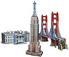 usa landmarks trip-pack, 3 in 1 jigsaw 3d puzzles, washington white house, golden gate bridge, empir