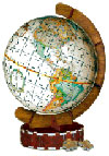 spherical jigsaw puzzle of an ancient world globe, 3d wrebbit jigsaw puzzle